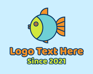 Colorful Round Fish  logo