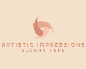 Feminine Cosmetic Brushstroke logo design