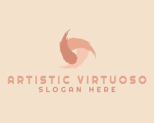 Feminine Cosmetic Brushstroke logo design