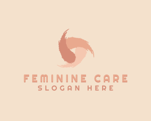 Feminine Cosmetic Brushstroke logo design