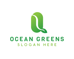 Green O Leaf logo design