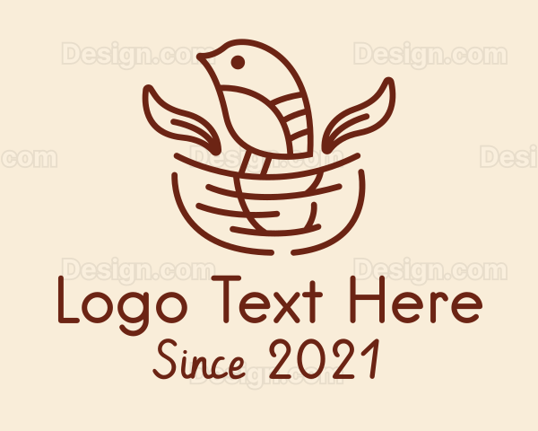 Brown Bird Nest Logo