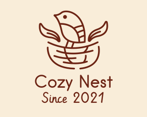 Brown Bird Nest  logo