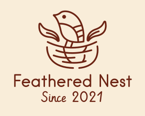 Brown Bird Nest  logo design