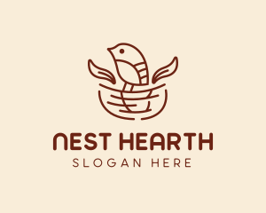 Brown Bird Nest  logo
