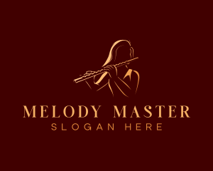 Female Flute Musician logo