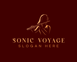 Female Flute Musician logo