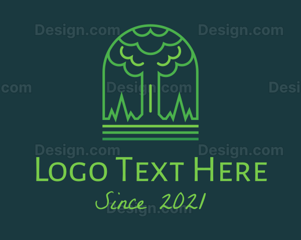 Green Minimalist Tree Logo