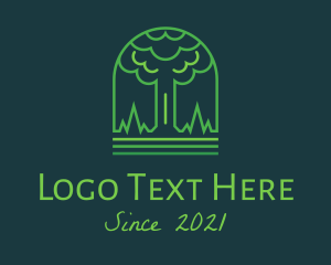 Green Minimalist Tree logo