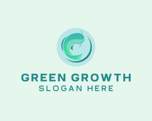 Green Catfish Aquarium logo design