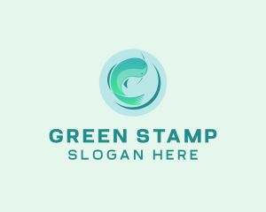 Green Catfish Aquarium logo design