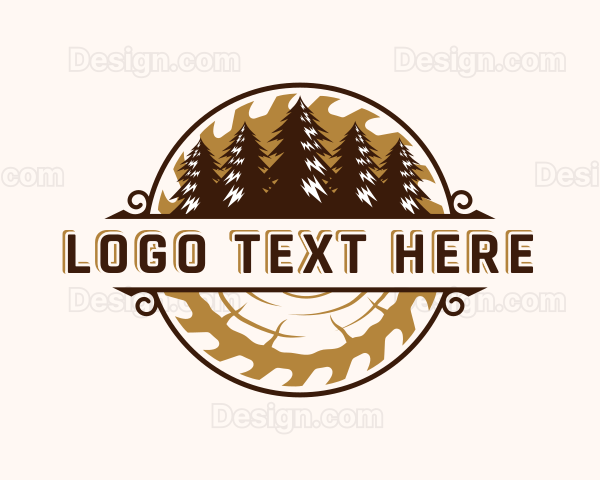 Sawmill Woodwork Lumberjack Logo