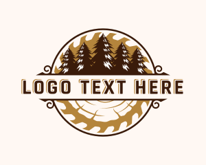 Sawmill Woodwork Lumberjack logo