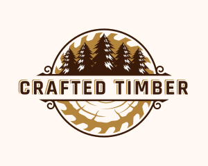 Sawmill Woodwork Lumberjack logo design