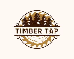 Sawmill Woodwork Lumberjack logo design