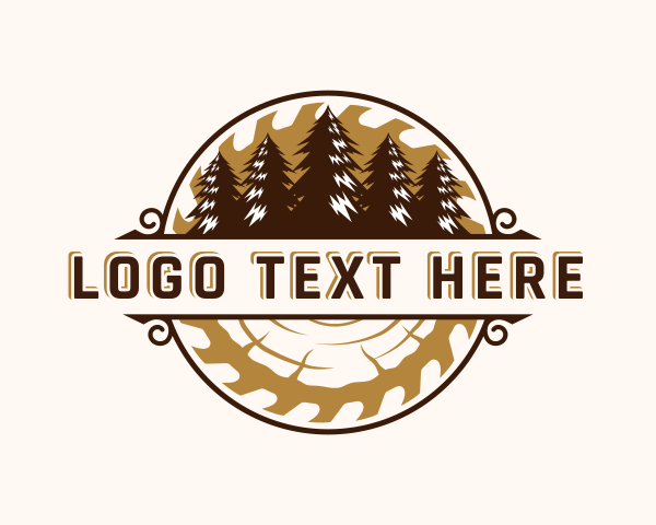 Sawmill Woodwork Lumberjack logo