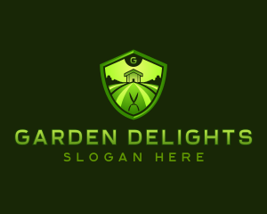 Lawn Gardening Shears logo design