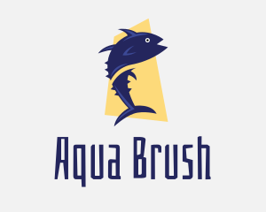 Blue Tuna Fish  logo design