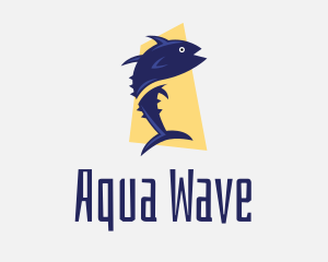 Blue Tuna Fish  logo design