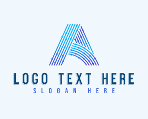 Digital technology Letter A logo