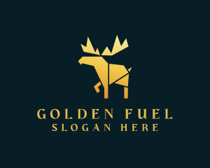 Golden Moose Safari Wildlife  logo design