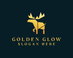 Golden Moose Safari Wildlife  logo design