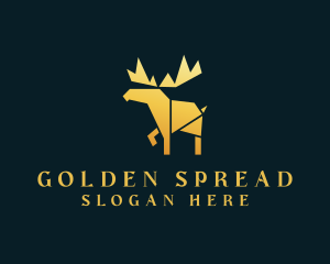 Golden Moose Safari Wildlife  logo design