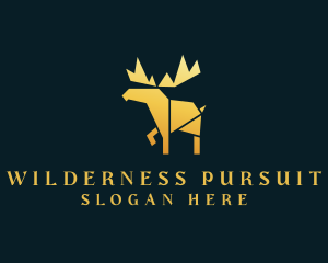 Golden Moose Safari Wildlife  logo design