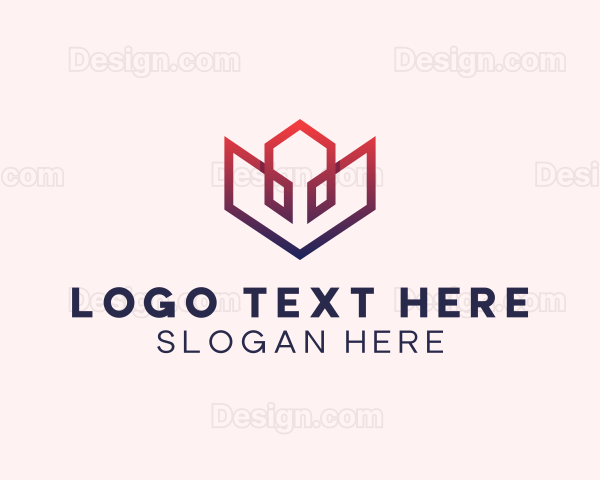 Geometric Lotus Flower Logo