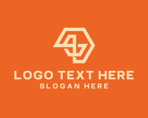 Abstract Hexagon Symbol Logo