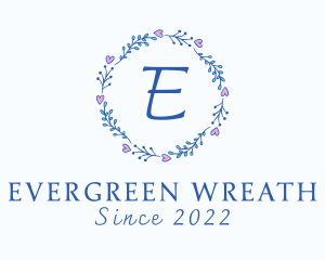 Floral Wedding Wreath  logo design