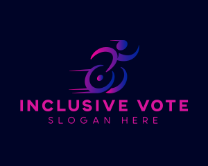 Paralympic Wheelchair Disability logo design