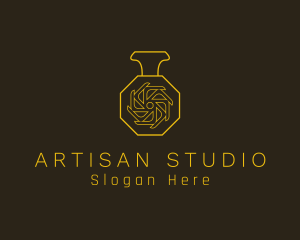 Gold Oriental Perfume logo design