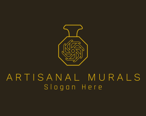 Gold Oriental Perfume logo design