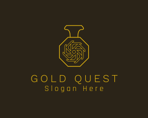 Gold Oriental Perfume logo design