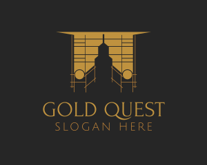 Gold Architecture Building logo design