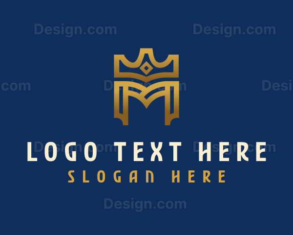 Deluxe Crown Royalty Letter M Logo