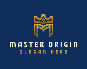 Deluxe Crown Royalty Letter M logo design