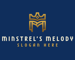 Deluxe Crown Royalty Letter M logo design