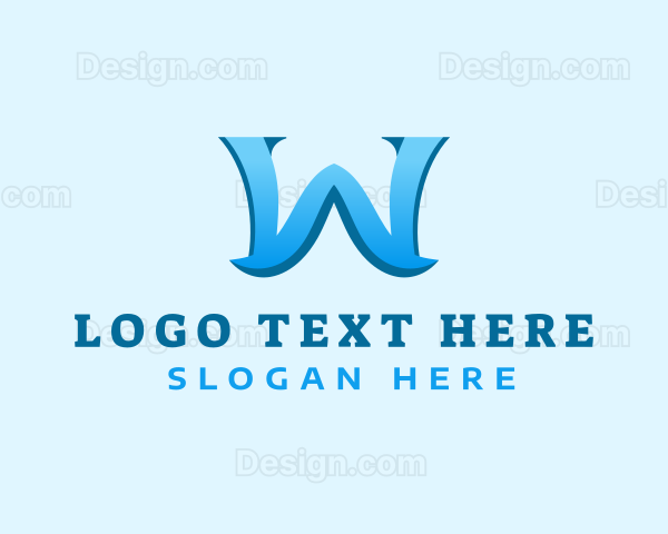 Modern Creative Business Letter W Logo