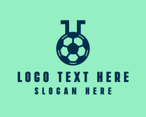 Abstract Soccer Ball Flask logo