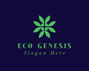 Green Eco Leaf logo design