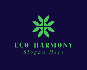 Green Eco Leaf logo design