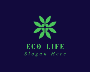 Green Eco Leaf logo design