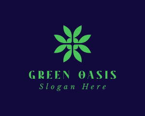 Green Eco Leaf logo design