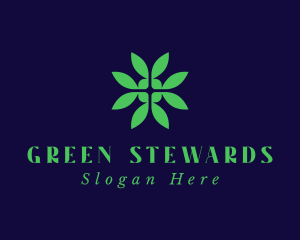 Green Eco Leaf logo design