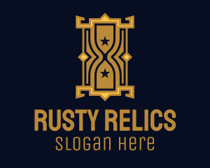 Gold Royal Hourglass logo design