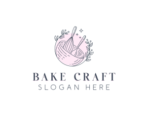 Baking Whisk Bowl logo design