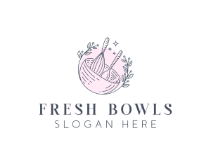 Baking Whisk Bowl logo design