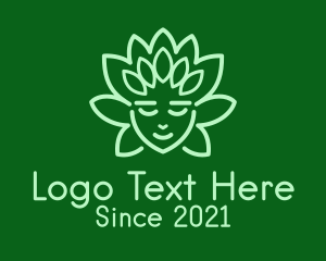 Green Symmetrical Face  logo